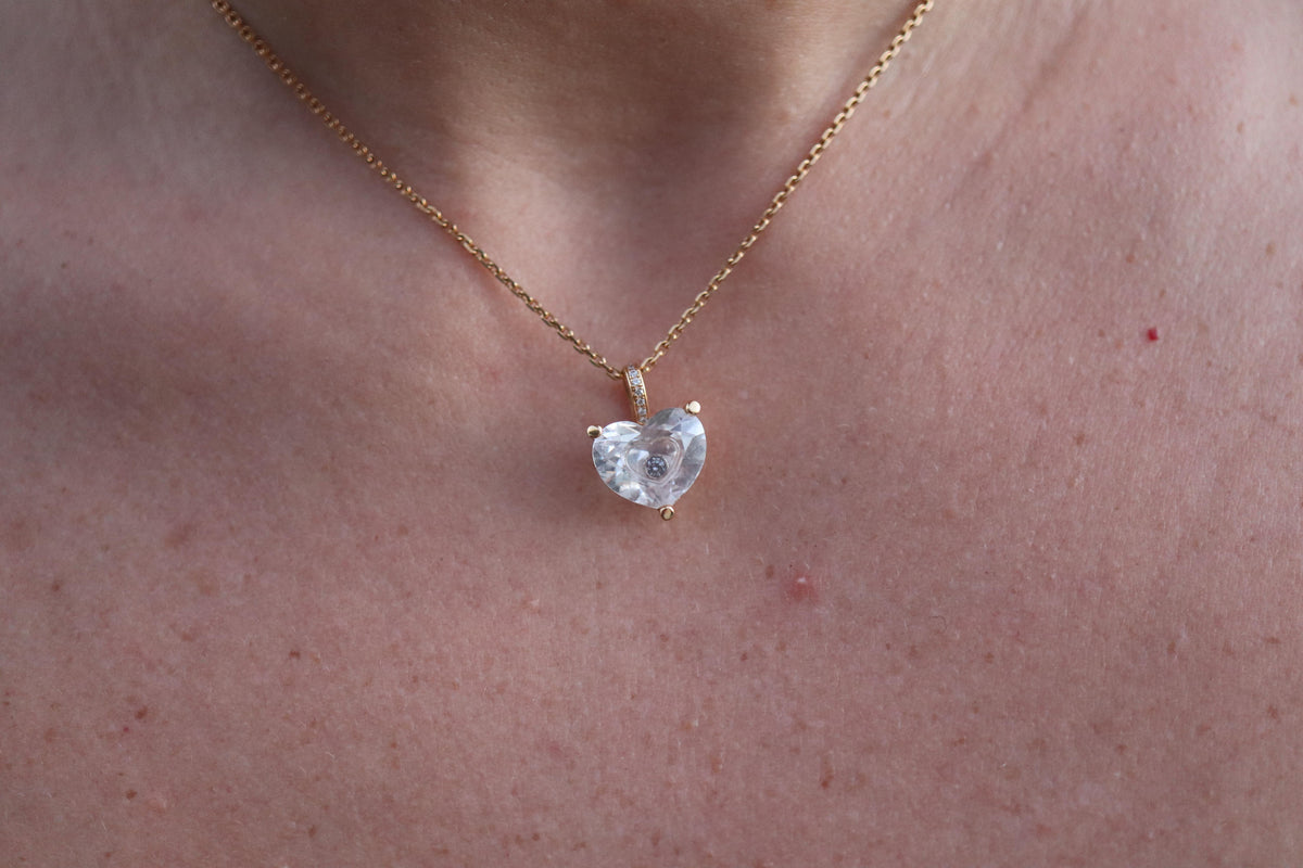18k Chopard Happy Diamond Heart Pendant. So Happy Chopard Necklace