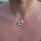 Mikimoto Pendant Sterling Silver. 18k SS Mikimoto Rabbit Pearl Pendant Necklace.