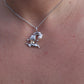 Mikimoto Pendant Sterling Silver. 18k SS Mikimoto Rabbit Pearl Pendant Necklace.