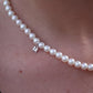 MIKIMOTO 14k White Gold Pearl Necklace. 6mm Pearls Necklace.