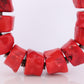 Sterling Silver RAW Coral Chunky Necklace