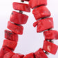 Sterling Silver RAW Coral Chunky Necklace