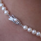 MIKIMOTO 14k White Gold Pearl Necklace. 6mm Pearls Necklace.