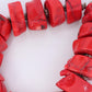 Sterling Silver RAW Coral Chunky Necklace