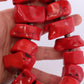 Sterling Silver RAW Coral Chunky Necklace