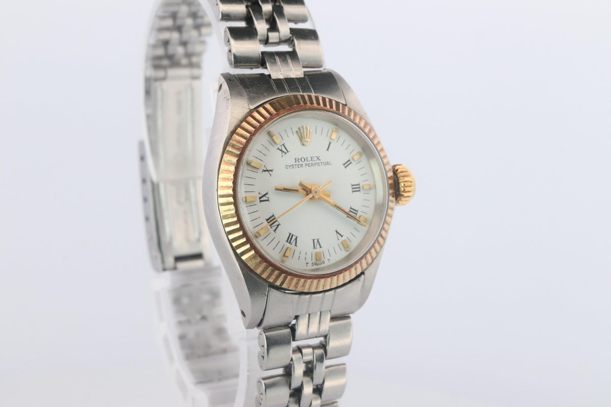 Genuine Rolex Watch. 14k SS Ladies ROLEX 6619 Automatic Wristwatch.