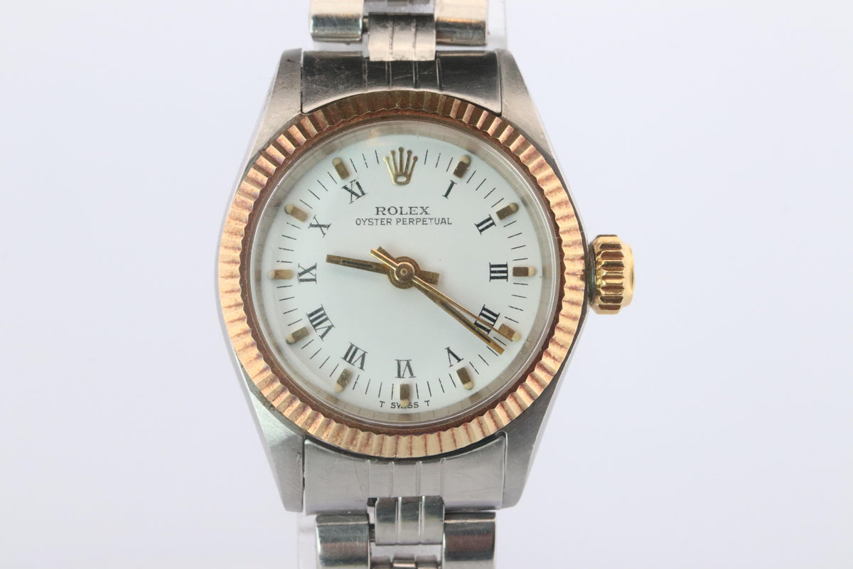 Genuine Rolex Watch. 14k SS Ladies ROLEX 6619 Automatic Wristwatch.