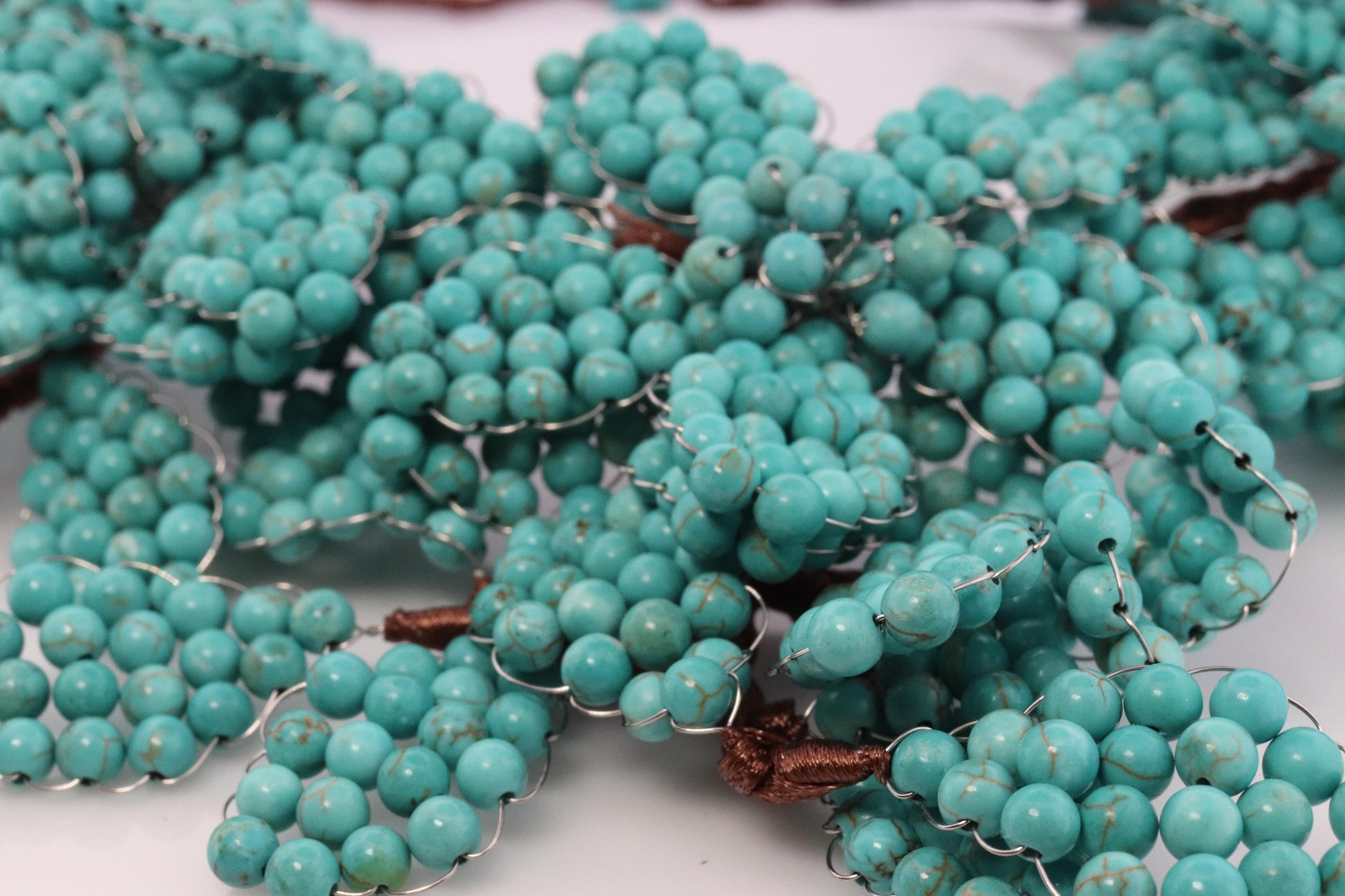 Turquoise Necklace. Collar Choker Vine Necklace.