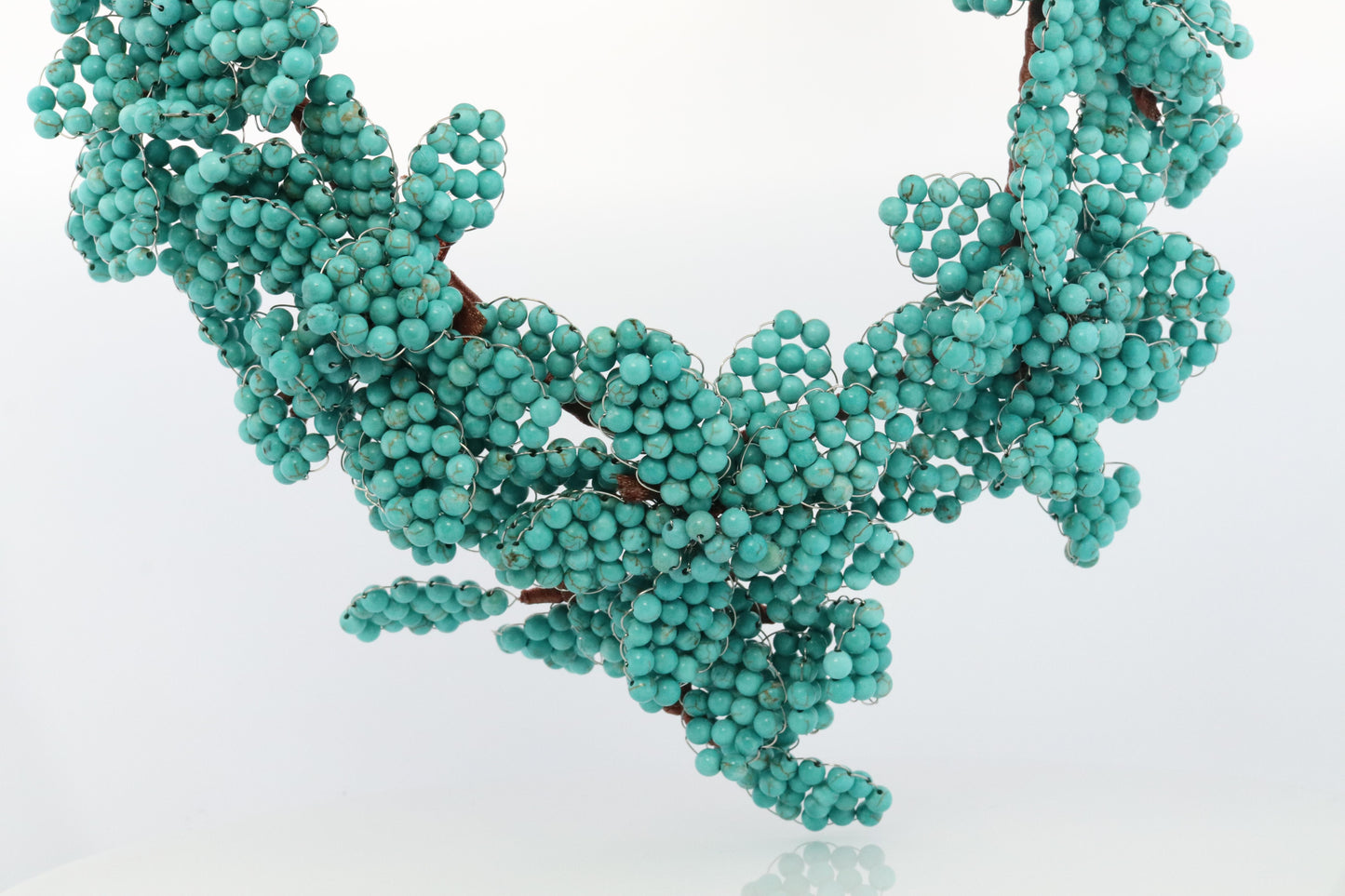 Turquoise Necklace. Collar Choker Vine Necklace.