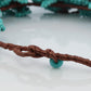 Turquoise Necklace. Collar Choker Vine Necklace.