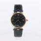 Cartier Watch. Must de Cartier BLACK Vendome Round Argent Vermeil 30mm Dial.