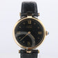 Cartier Watch. Must de Cartier BLACK Vendome Round Argent Vermeil 30mm Dial.