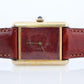 Vintage Must de Cartier marble Tank Watch. 925 Vermeil MANUAL Argent Manual.