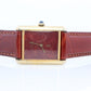 Vintage Must de Cartier marble Tank Watch. 925 Vermeil MANUAL Argent Manual.