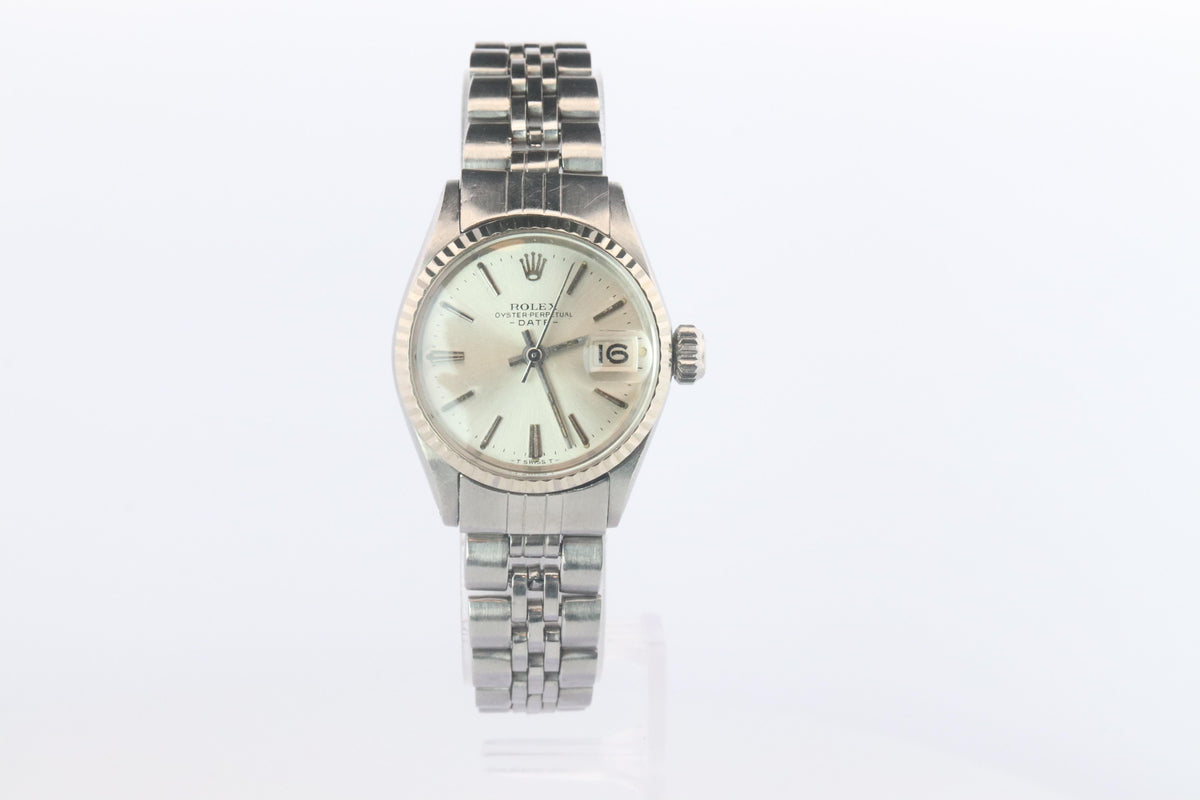Genuine Rolex 6517 Oyster Perpetual Watch. Ladies ROLEX Automatic WG Bezel.