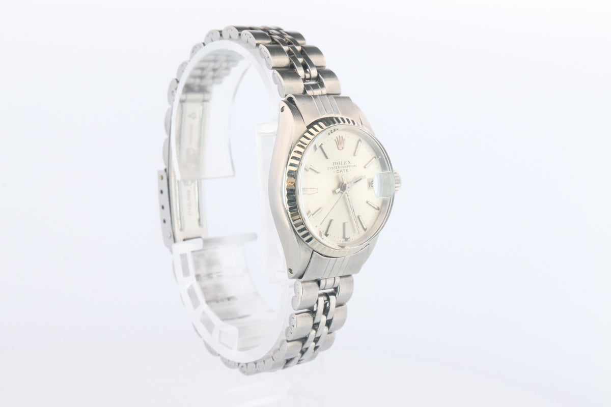 Genuine Rolex 6517 Oyster Perpetual Watch. Ladies ROLEX Automatic WG Bezel.