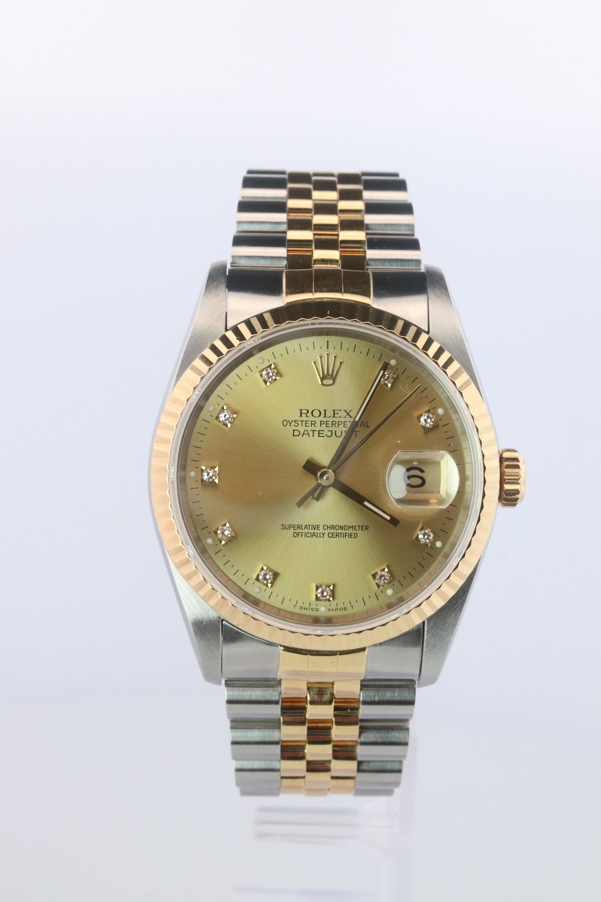 Genuine Rolex 16233G Watch. Rolex Oyster Perpetual DateJust YG Multi Tone