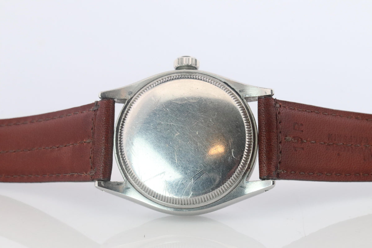 Genuine Rolex 6303 Watch. Rolex Oyster Perpetual Bubbleback Engine Turned Bezel