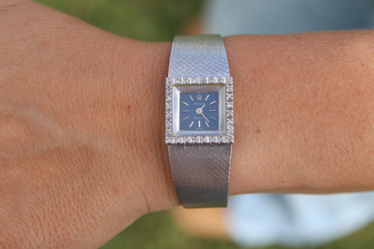 Genuine Rolex Watch. Ladies 18k Rolex 2189 Diamond Manual Watch.