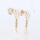 Mikimoto Earrings 18k Diamond Mikimoto Pearl Cluster Dangle Pierced Earrings