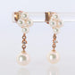 Mikimoto Earrings 18k Diamond Mikimoto Pearl Cluster Dangle Pierced Earrings