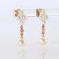 Mikimoto Earrings 18k Diamond Mikimoto Pearl Cluster Dangle Pierced Earrings