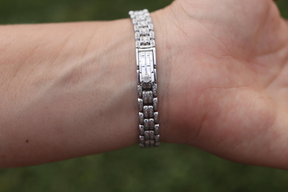 Genuine 18k Rolex 2604 Precision . 18k Gold Ladies Diamond Rolex Manual Watch