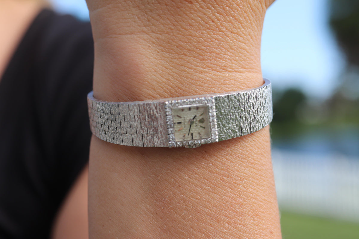Genuine 18k Rolex Watch. ROLEX Precision 2613 TV Diamond Windup. Ladies Rolex