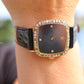 Genuine 18k Rolex Watch. 18k YG Rolex CELLINI 4084 Diamond Bezel.