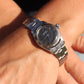 Genuine Rolex Watch. 14k SS Ladies ROLEX 6619 Black Dial Automatic Wristwatch.
