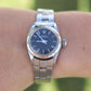 Genuine Rolex Watch. 14k SS Ladies ROLEX 6619 Black Dial Automatic Wristwatch.