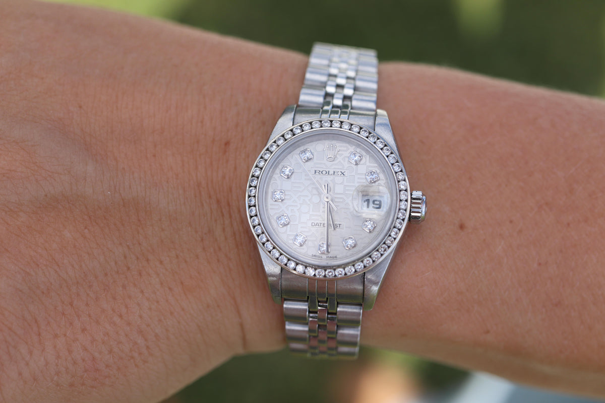 Genuine Rolex 79174 Watch. Rolex Oyster DateJust Computer Jubilee Diamond Dial.