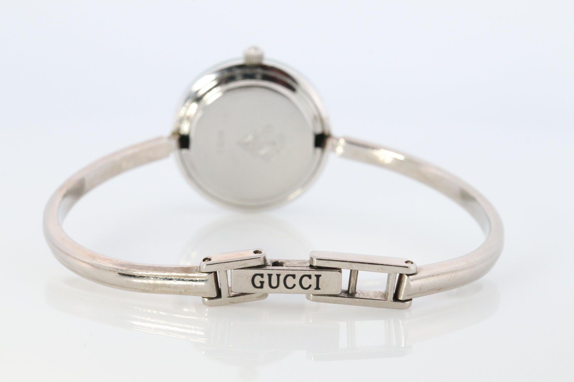 Vintage GUCCI Quartz 11/12.2 Watch Bezels Gucci Ladies Silver Bangle wristwatch