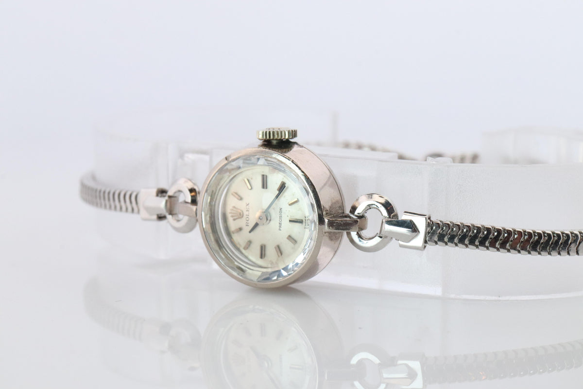 Genuine 18k Rolex 2633 Watch. 18k WG Ladies Dainty Cocktail Ladies Rolex