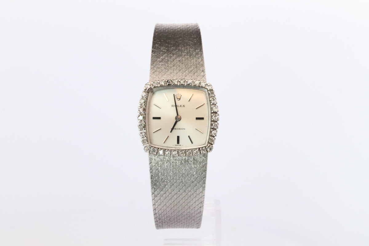 Genuine Rolex Watch. Diamond Bezel 1972 Ladies Manual ROLEX 2611 Precision