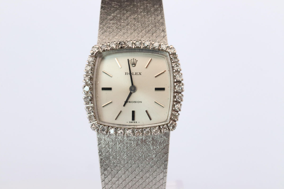 Genuine Rolex Watch. Diamond Bezel 1972 Ladies Manual ROLEX 2611 Precision