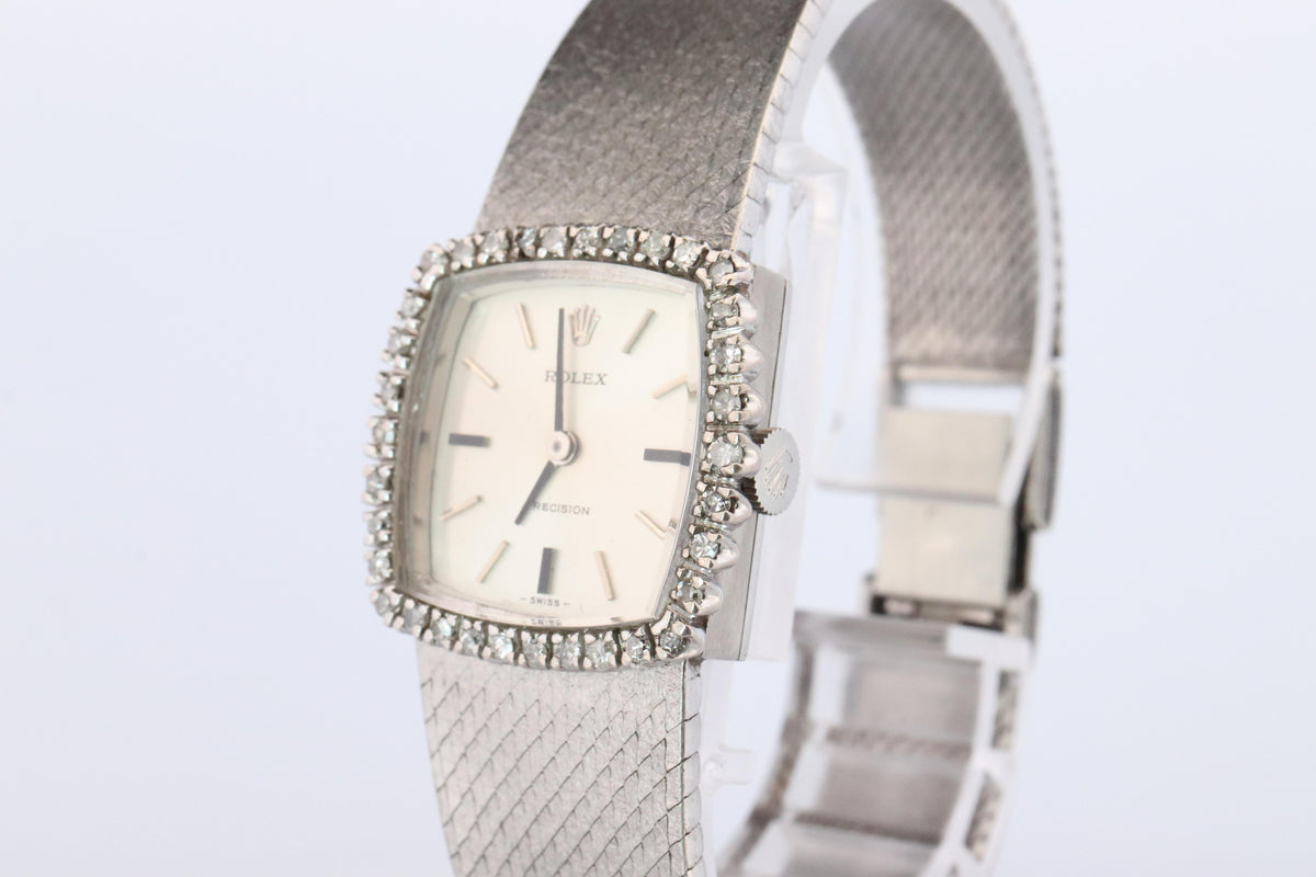 Genuine Rolex Watch. Diamond Bezel 1972 Ladies Manual ROLEX 2611 Precision
