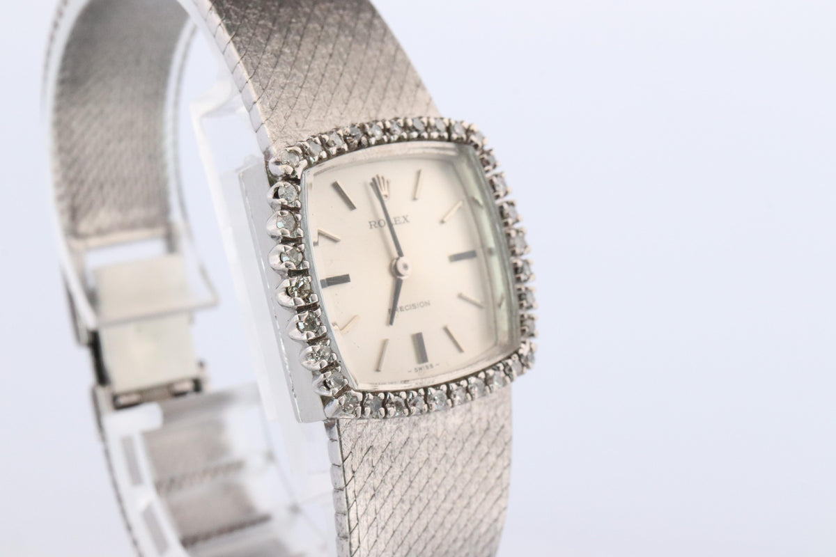 Genuine Rolex Watch. Diamond Bezel 1972 Ladies Manual ROLEX 2611 Precision
