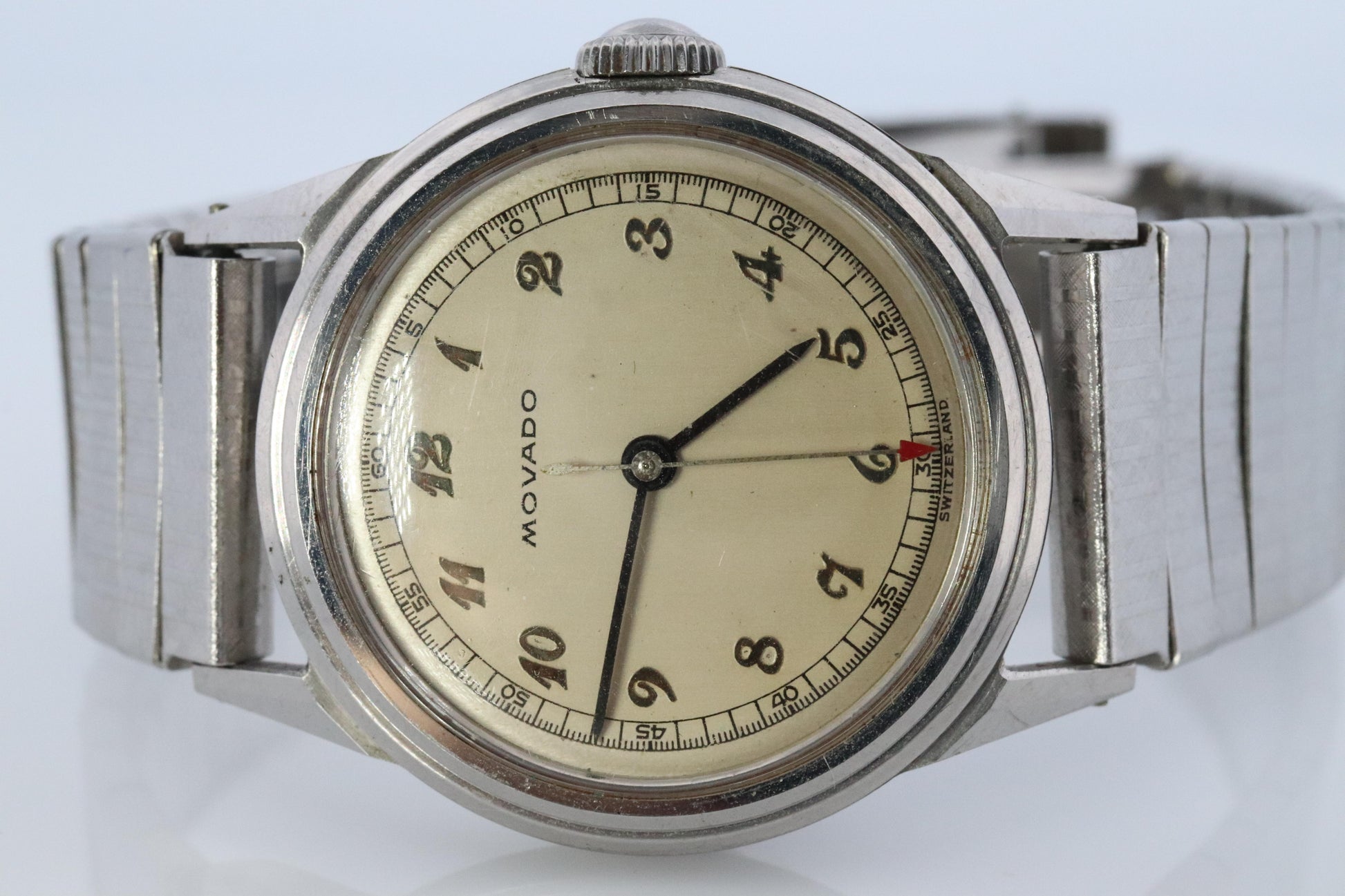 Vintage 1950s Movado Watch.  Movado Mechanical Windup Movement