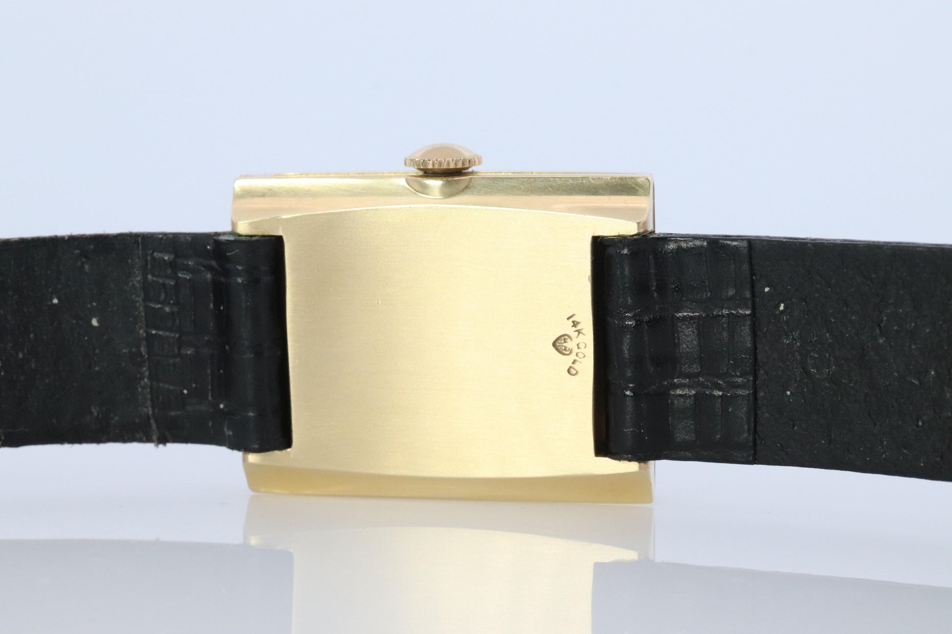 14k Longines Tank Watch. 1960s LONGINES Mens Wristwatch Manual Windup