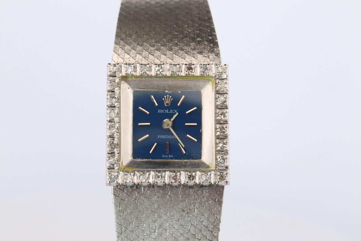Genuine Rolex Watch. Ladies 18k Rolex 2189 Diamond Manual Watch.