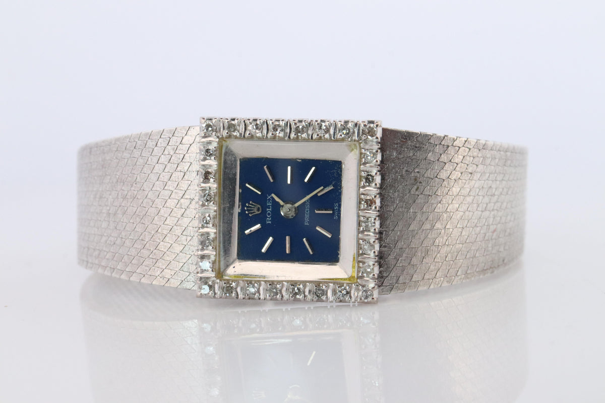 Genuine Rolex Watch. Ladies 18k Rolex 2189 Diamond Manual Watch.