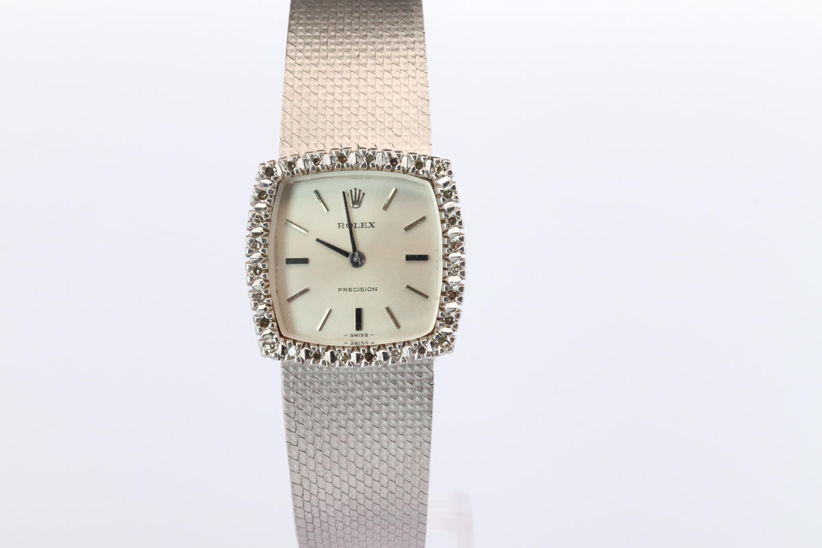 Genuine Rolex Watch. Diamond Bezel 1975 Ladies Manual ROLEX 2611 Precision