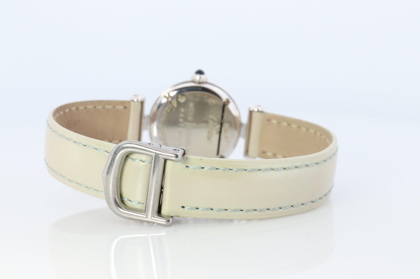 Genuine Cartier Watch. Must de Cartier Colisee Round Argent White Silver 2411