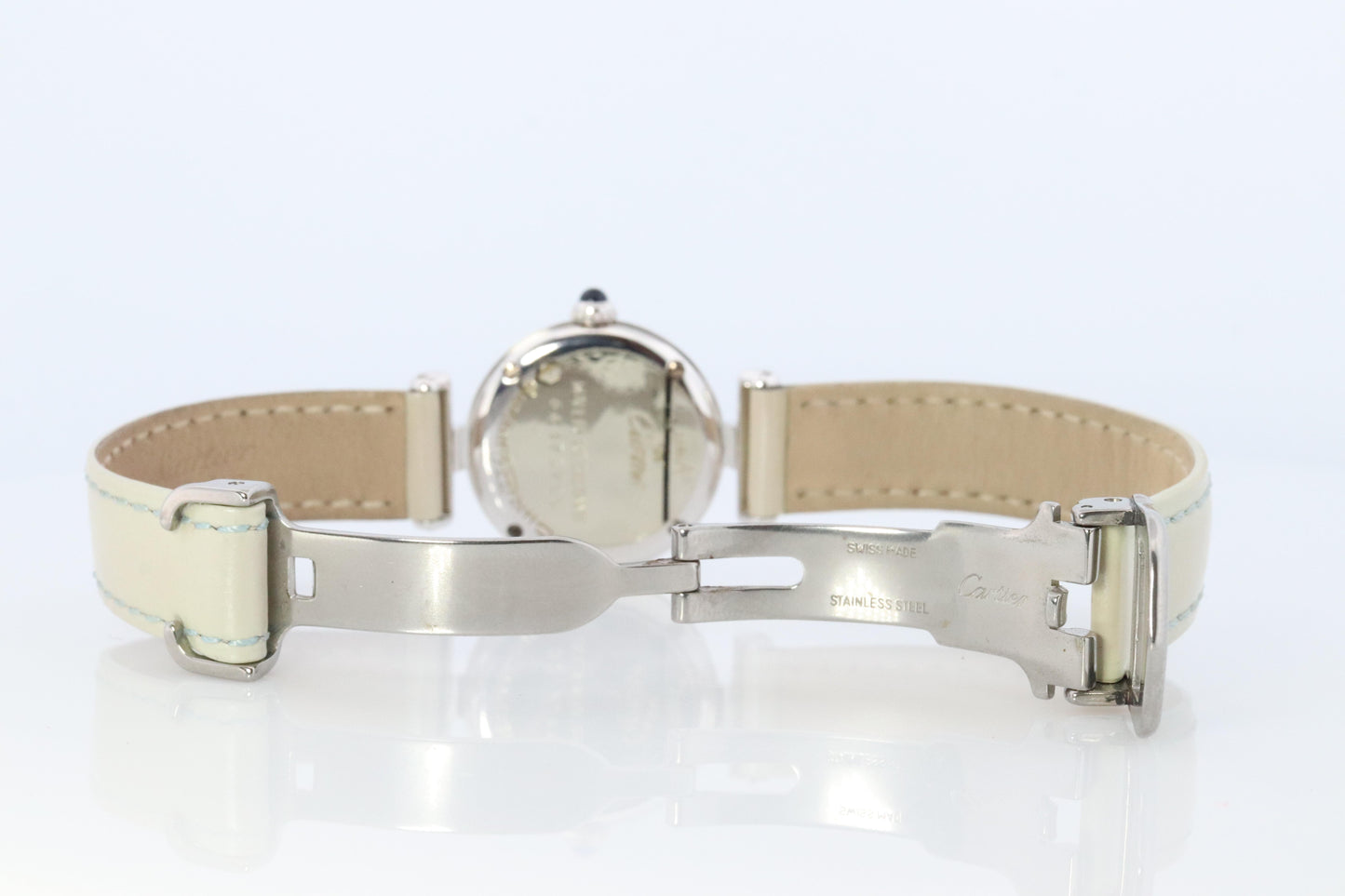 Genuine Cartier Watch. Must de Cartier Colisee Round Argent White Silver 2411