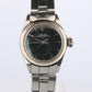 Genuine Rolex Watch. 14k SS Ladies ROLEX 6619 Black Dial Automatic Wristwatch.