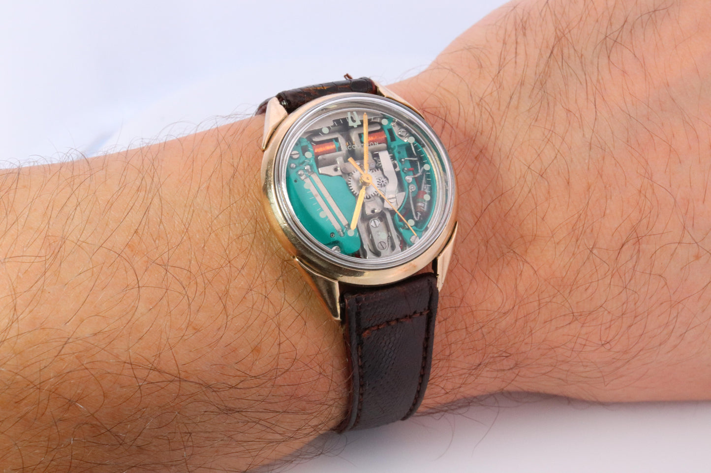 Vintage BULOVA Accutron watch. Spaceview Bulova Accutron Electric Transparent.