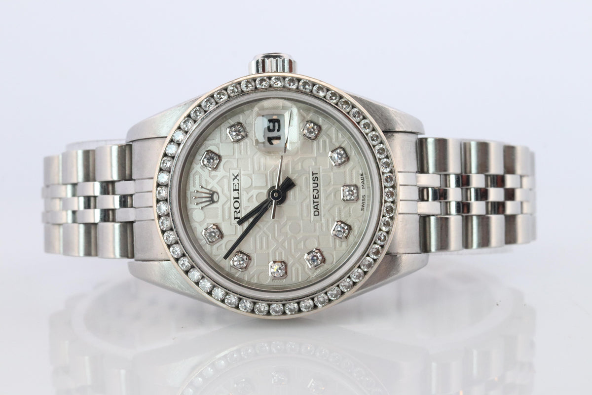 Genuine Rolex 79174 Watch. Rolex Oyster DateJust Computer Jubilee Diamond Dial.