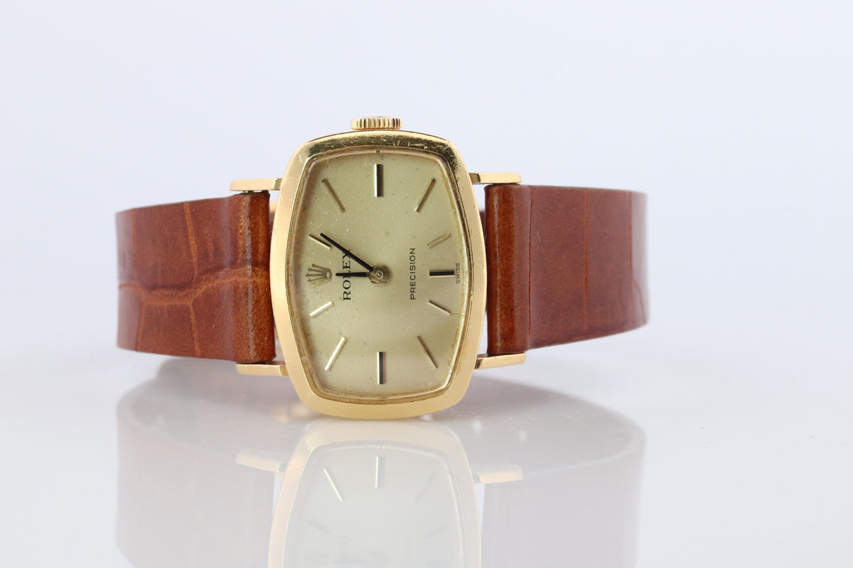 Genuine Rolex Watch. 18k YG Ladies Rolex 2467 Mechanical Windup Watch.