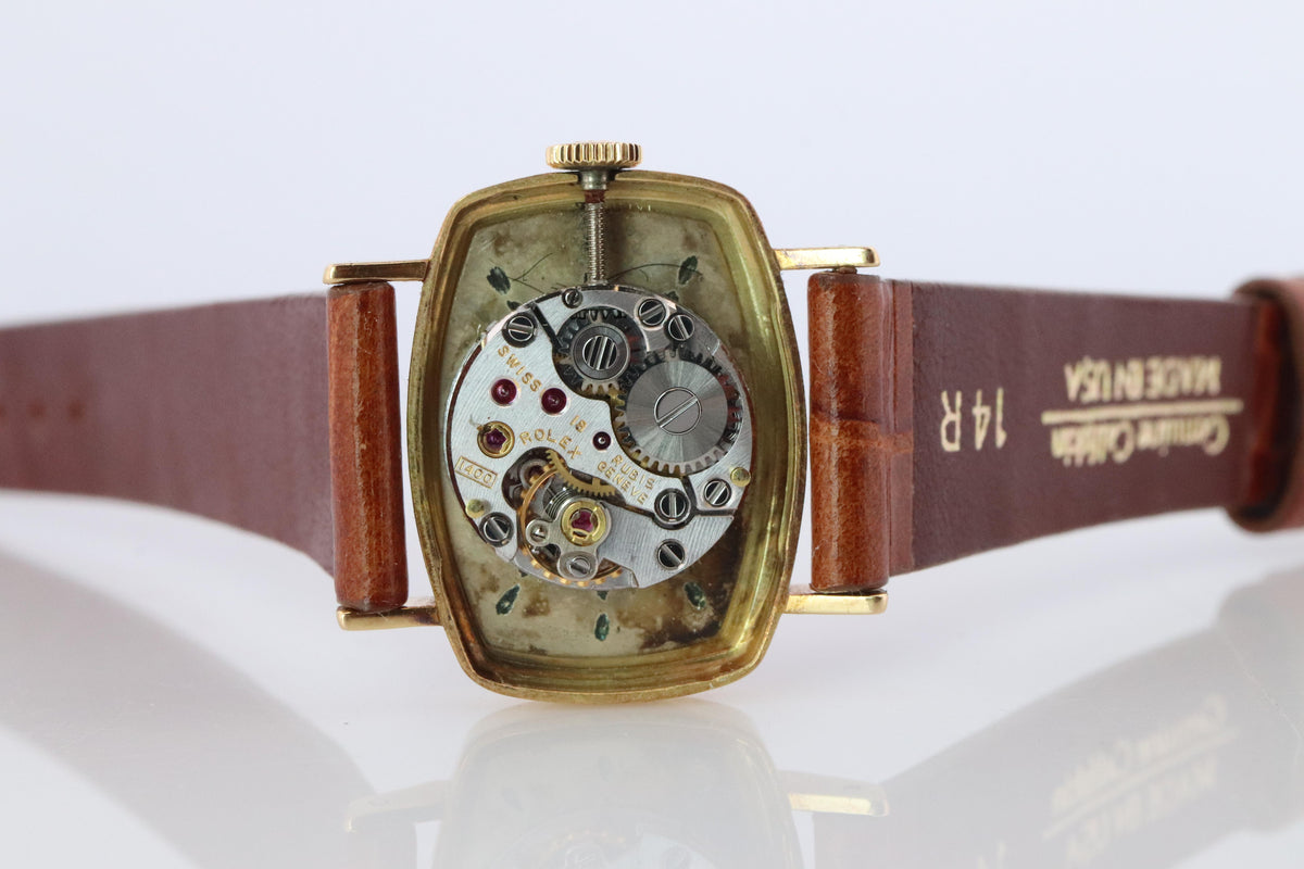 Genuine Rolex Watch. 18k YG Ladies Rolex 2467 Mechanical Windup Watch.